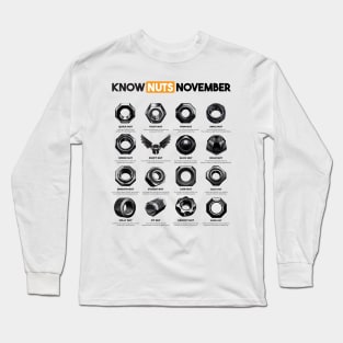 Know Nuts November Funny Word Play Chart Long Sleeve T-Shirt